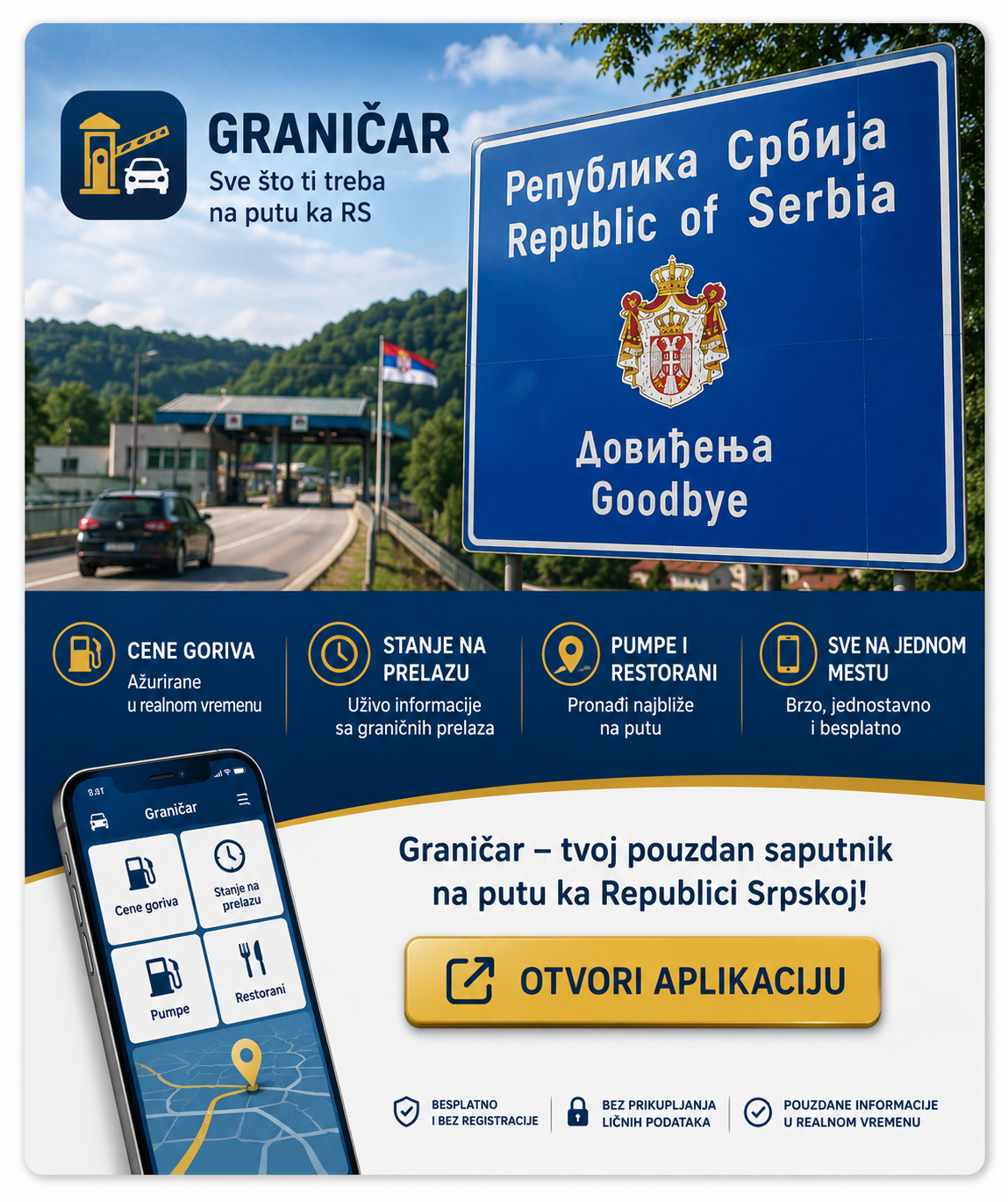 Graničar - aplikacija za putnike